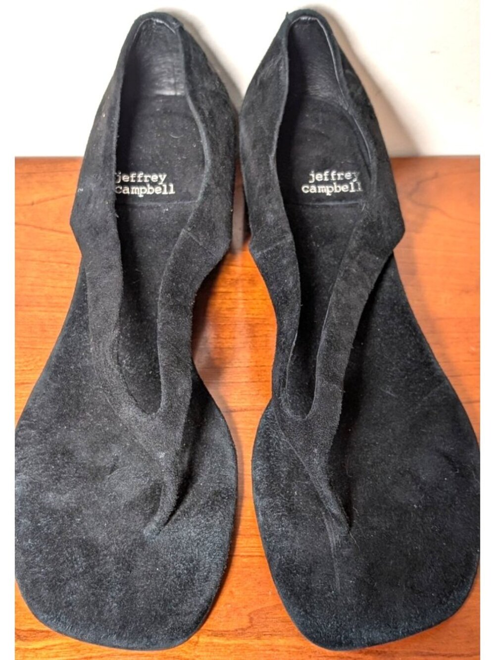 NEW Jeffrey Campbell Emelie Block Heel Sandal, Black Suede, Women Size 7.5